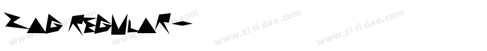 Zag Regular字体转换